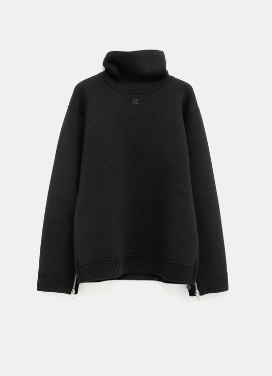 Oversized Mockneck Knit Sweater