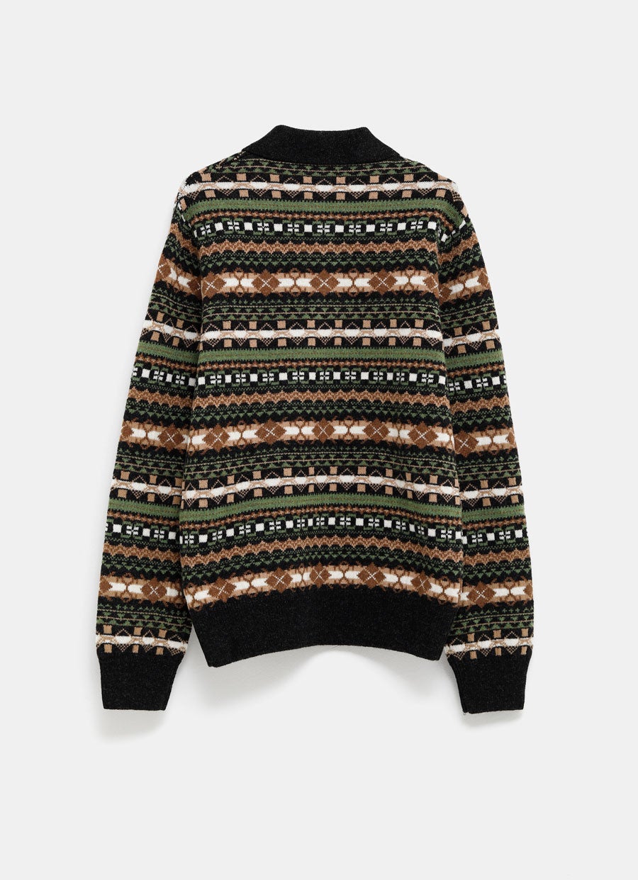 Polo sweater in wool