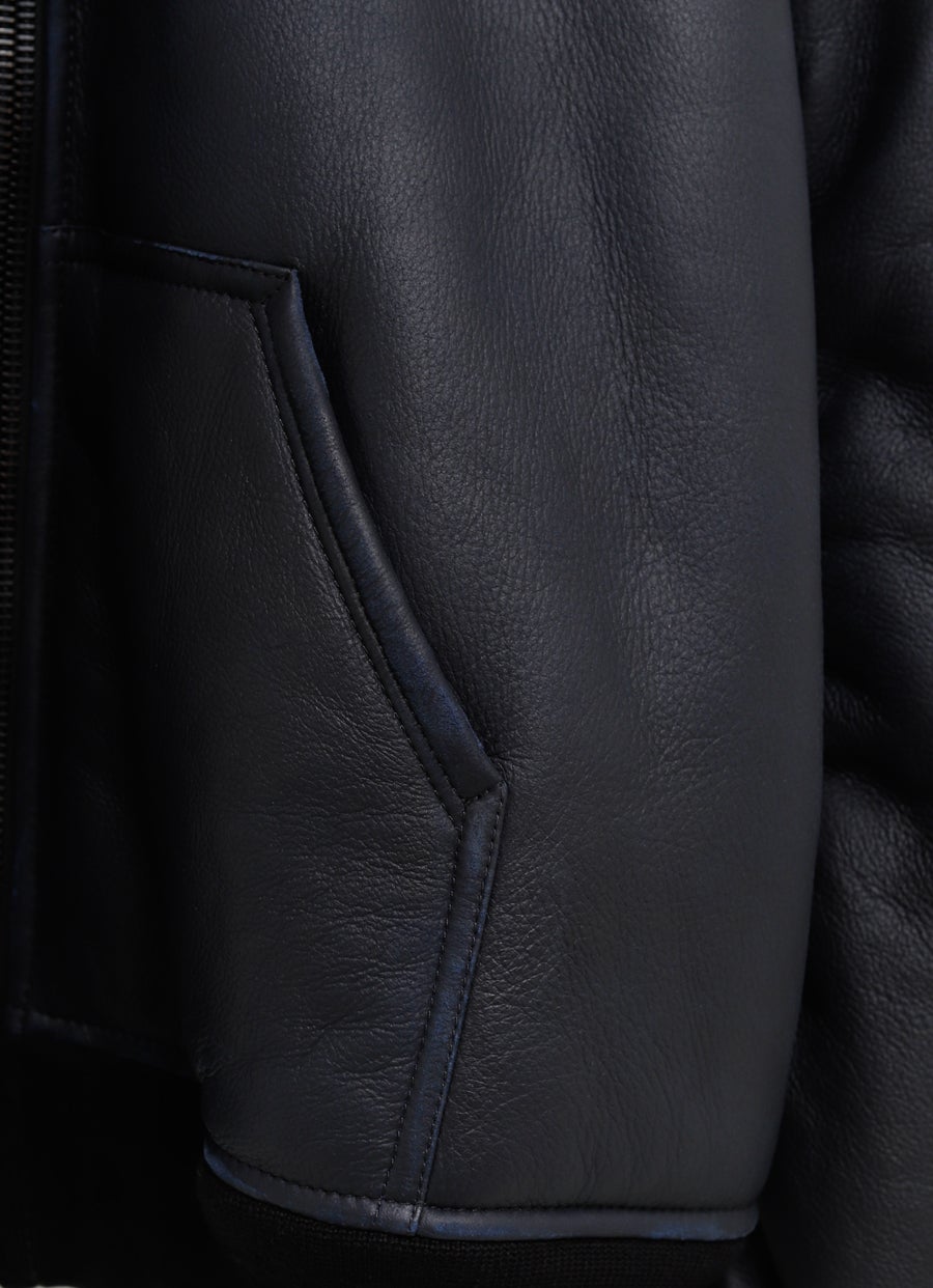 Shearling Zip-Up Jacket