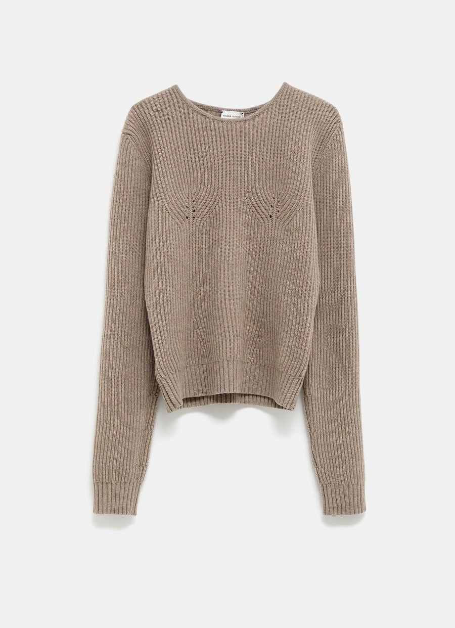 Sculpted Rib-Knit Sweater