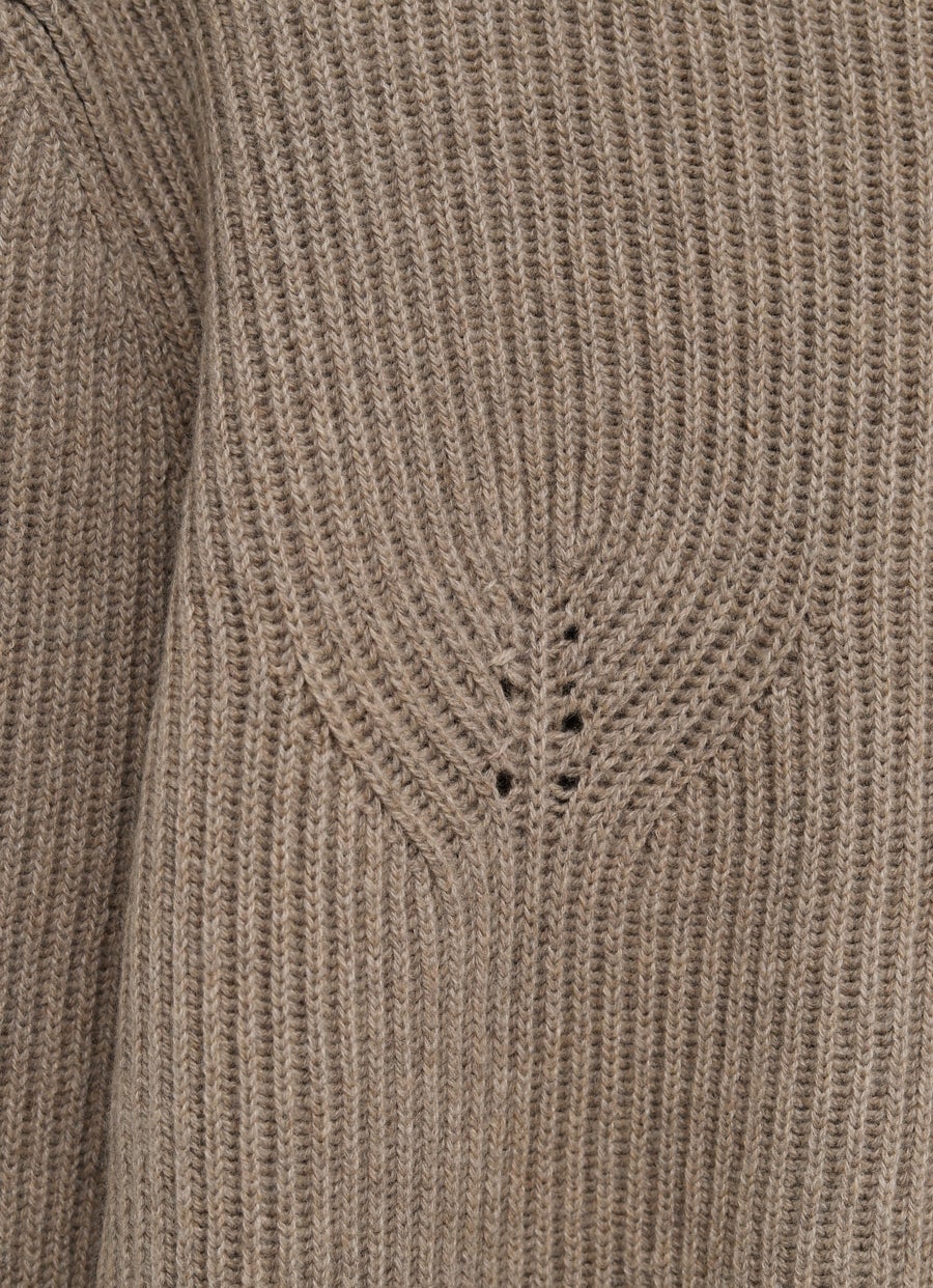 Sculpted Rib-Knit Sweater