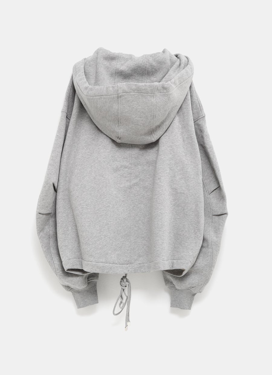 Ruched Grey Hoodie