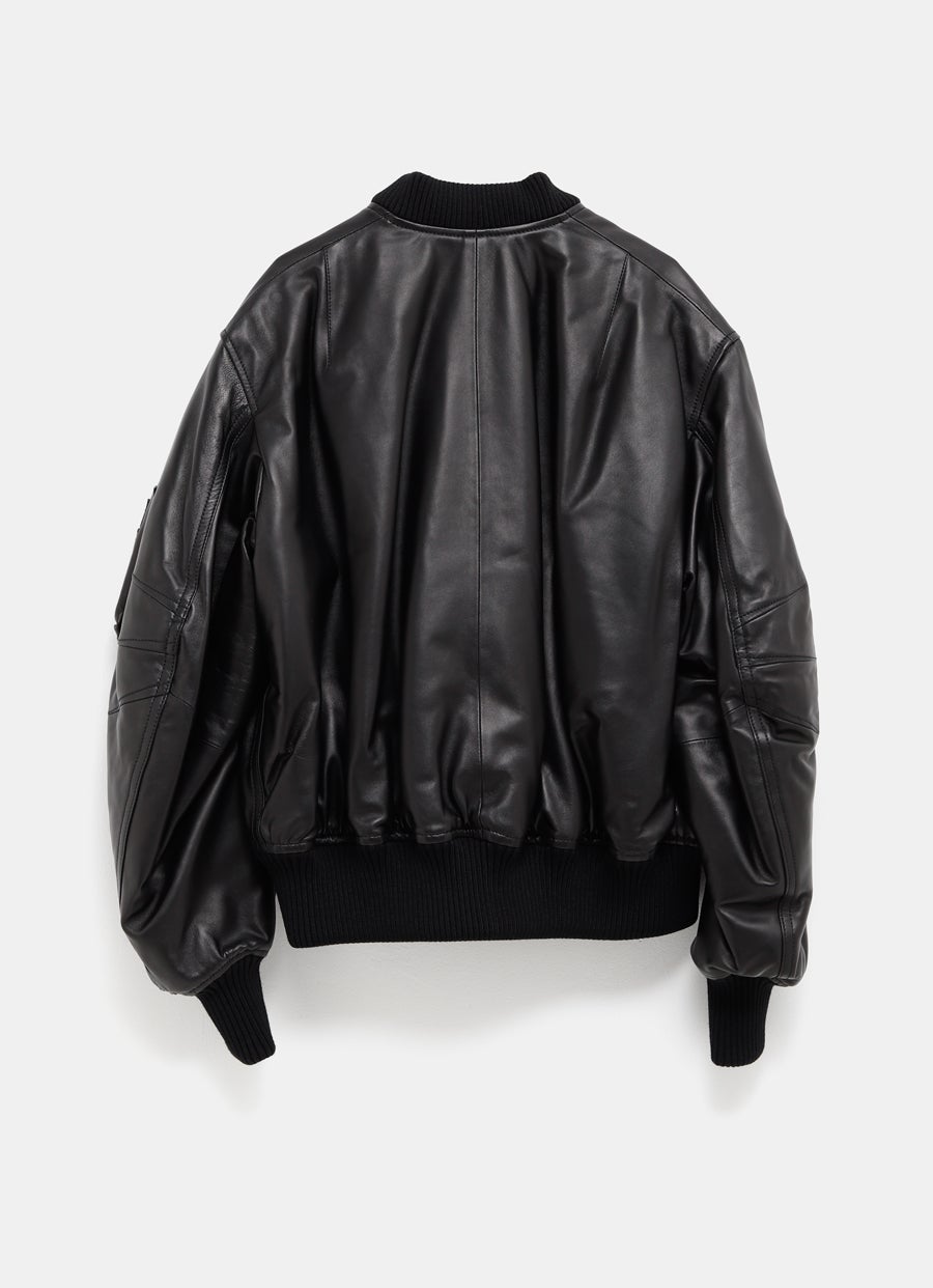 Anja Leather Bomber