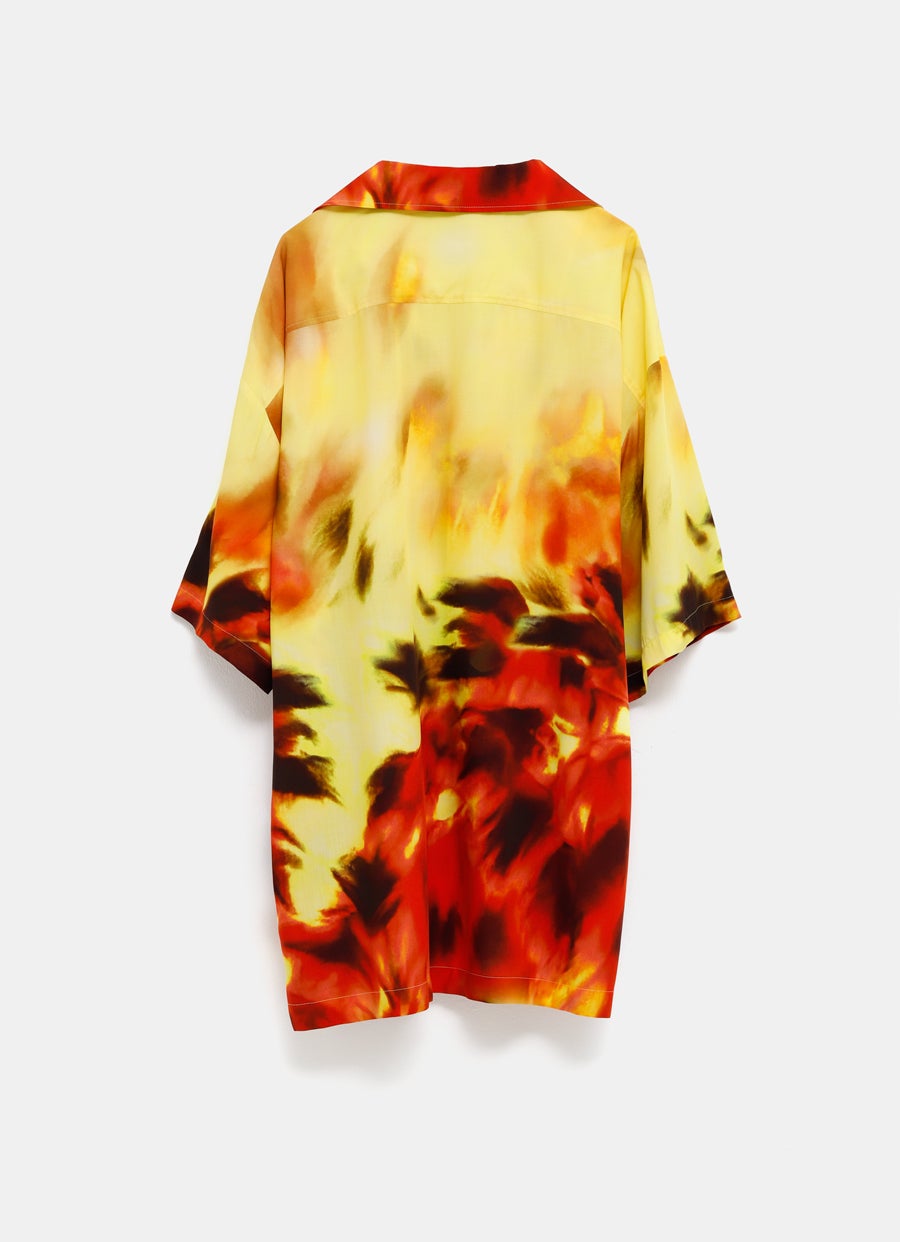 Palms on Fire Bowling Shirt