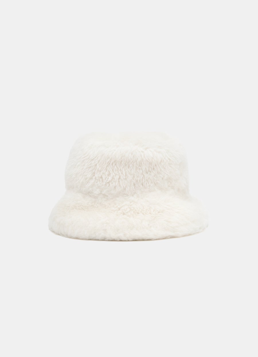 Reversible Shearling Bucket Hat