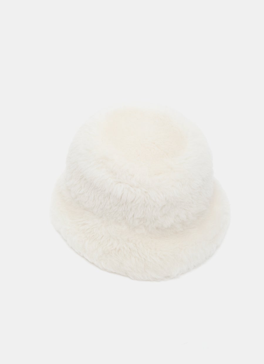 Reversible Shearling Bucket Hat