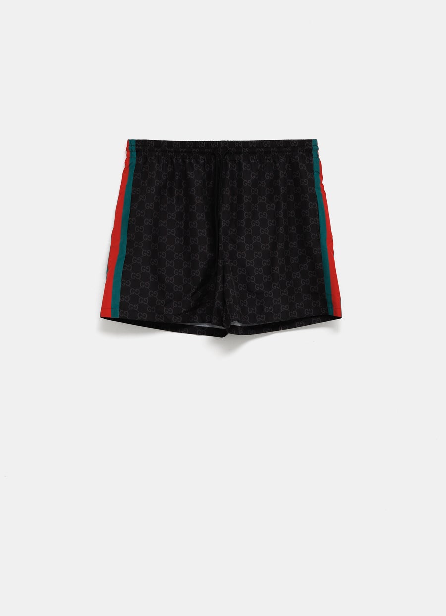 GG Jacquard Nylon Swim Shorts