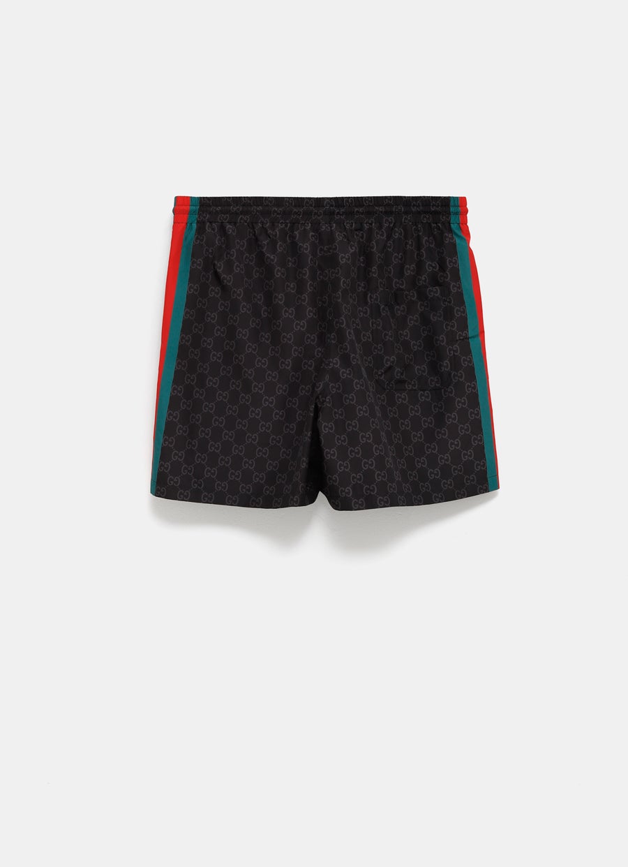 GG Jacquard Nylon Swim Shorts