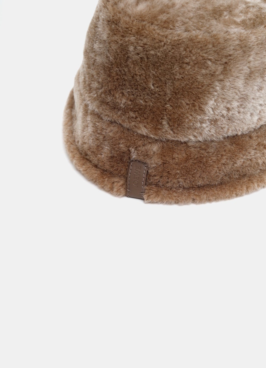 Bucket Hat in shearling