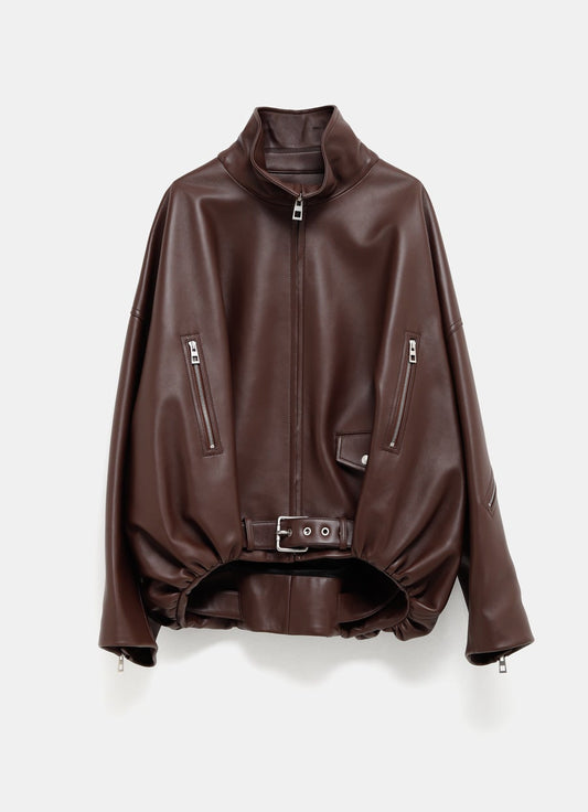 Balloon jacket in nappa lambskin