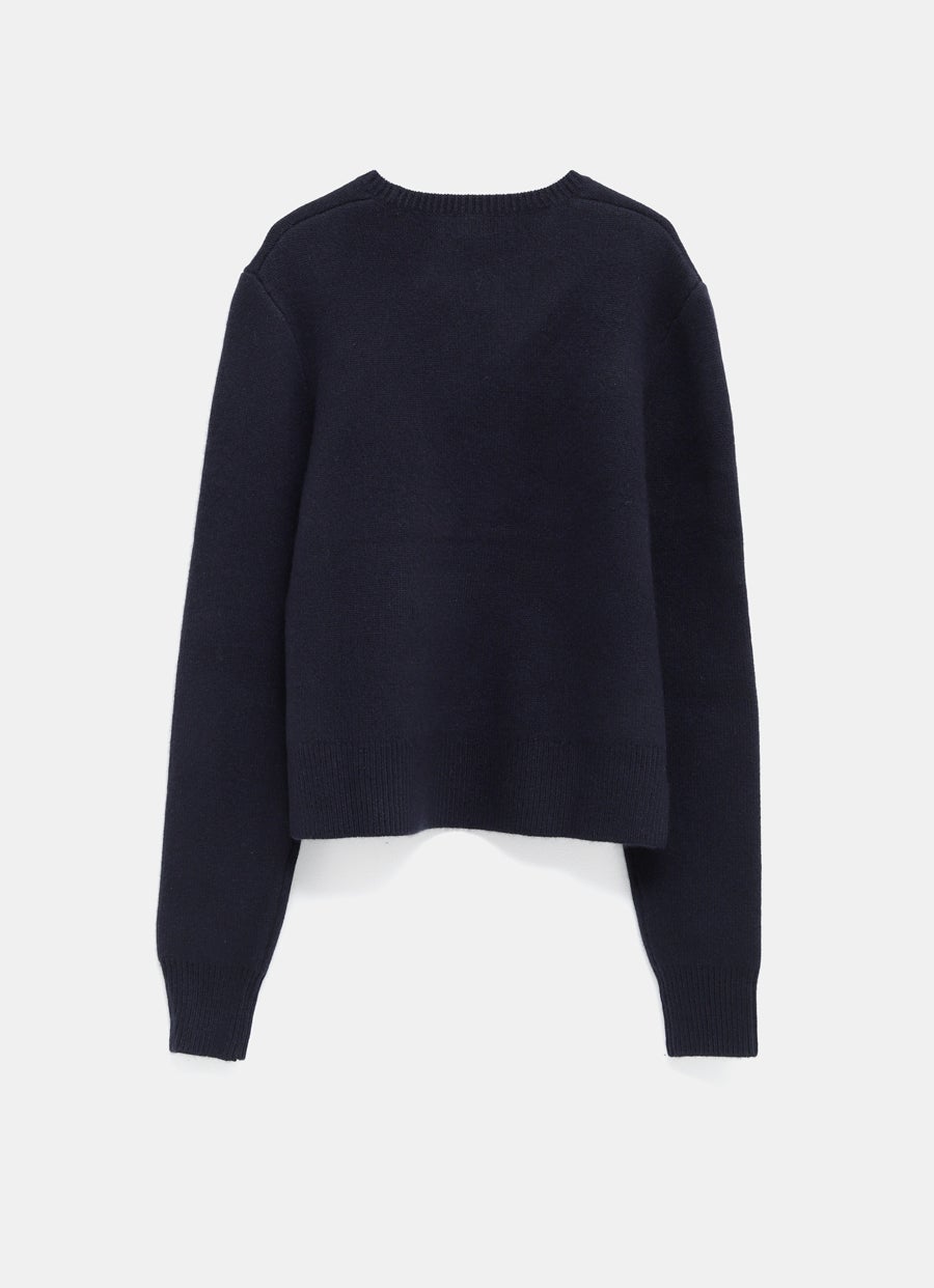 Double Faced Cropped Sweater