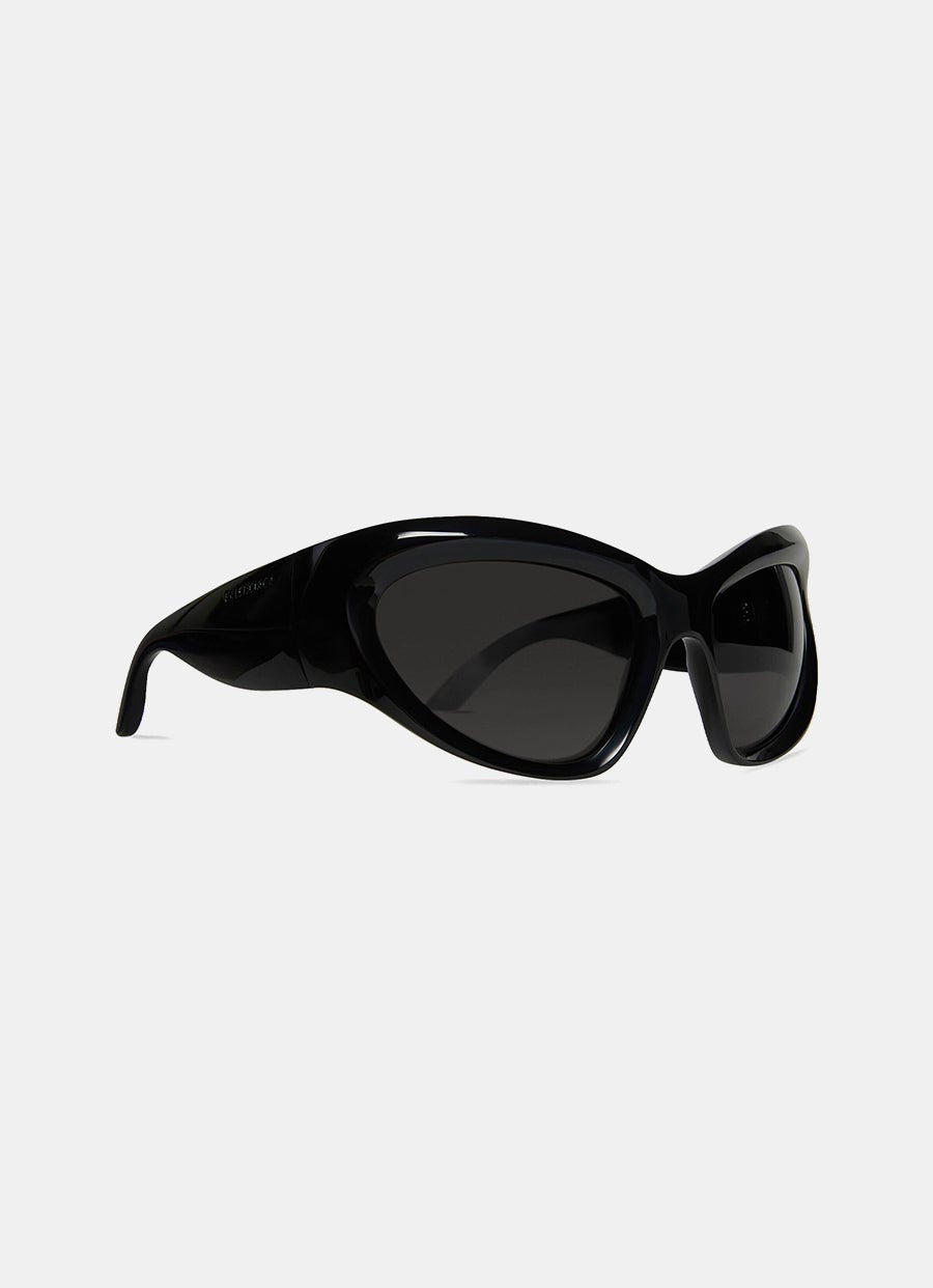 Wrap D-frame Sunglasses