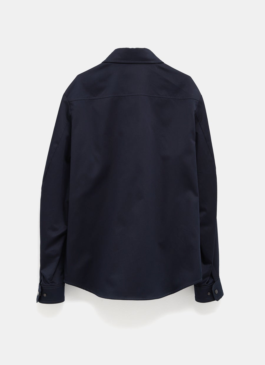 Cotton Crépe Shirt Jacket