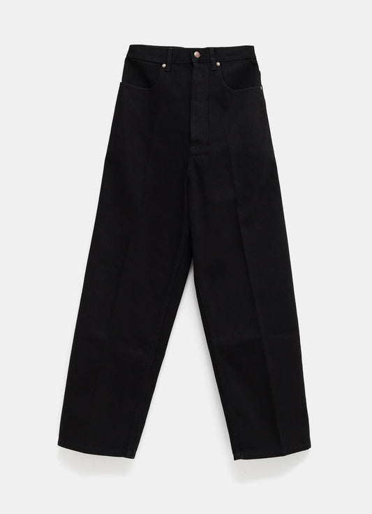 High Waisted Black Denim Pants