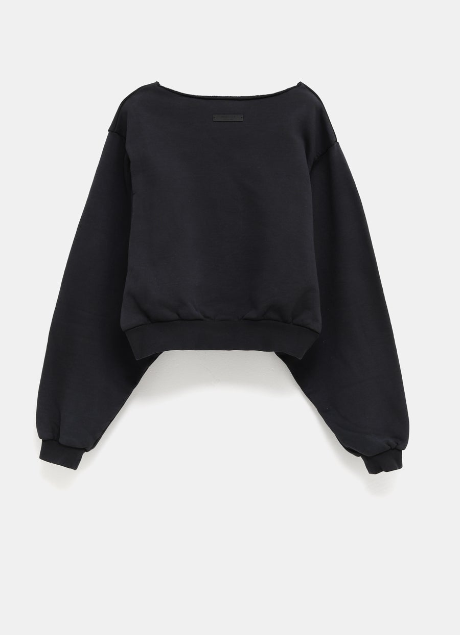 Cropped Fleece Crewneck