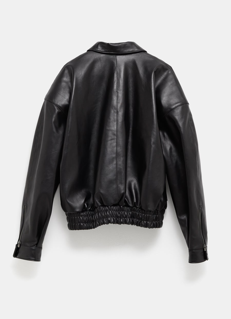 Lora Leather Bomber