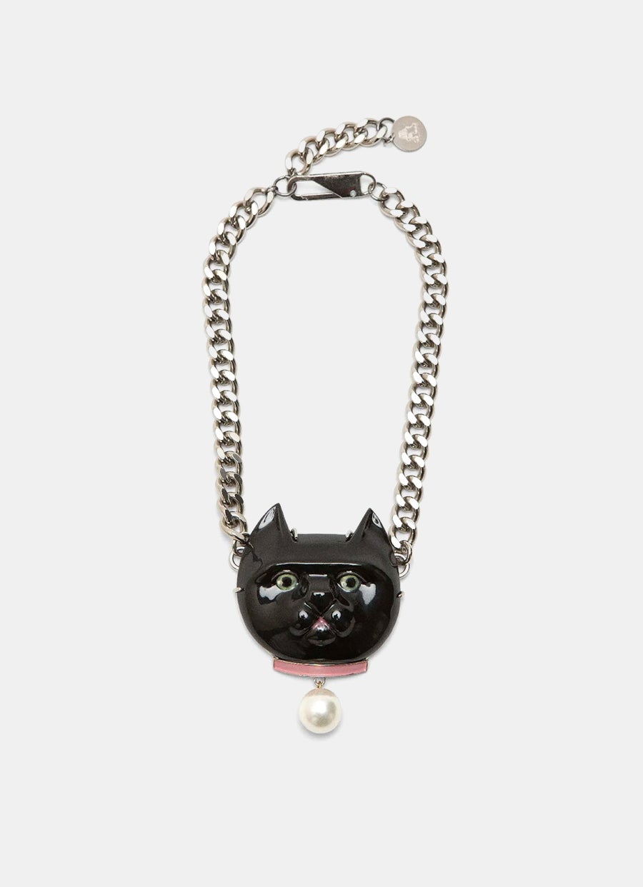 Cat Face Statement Necklace