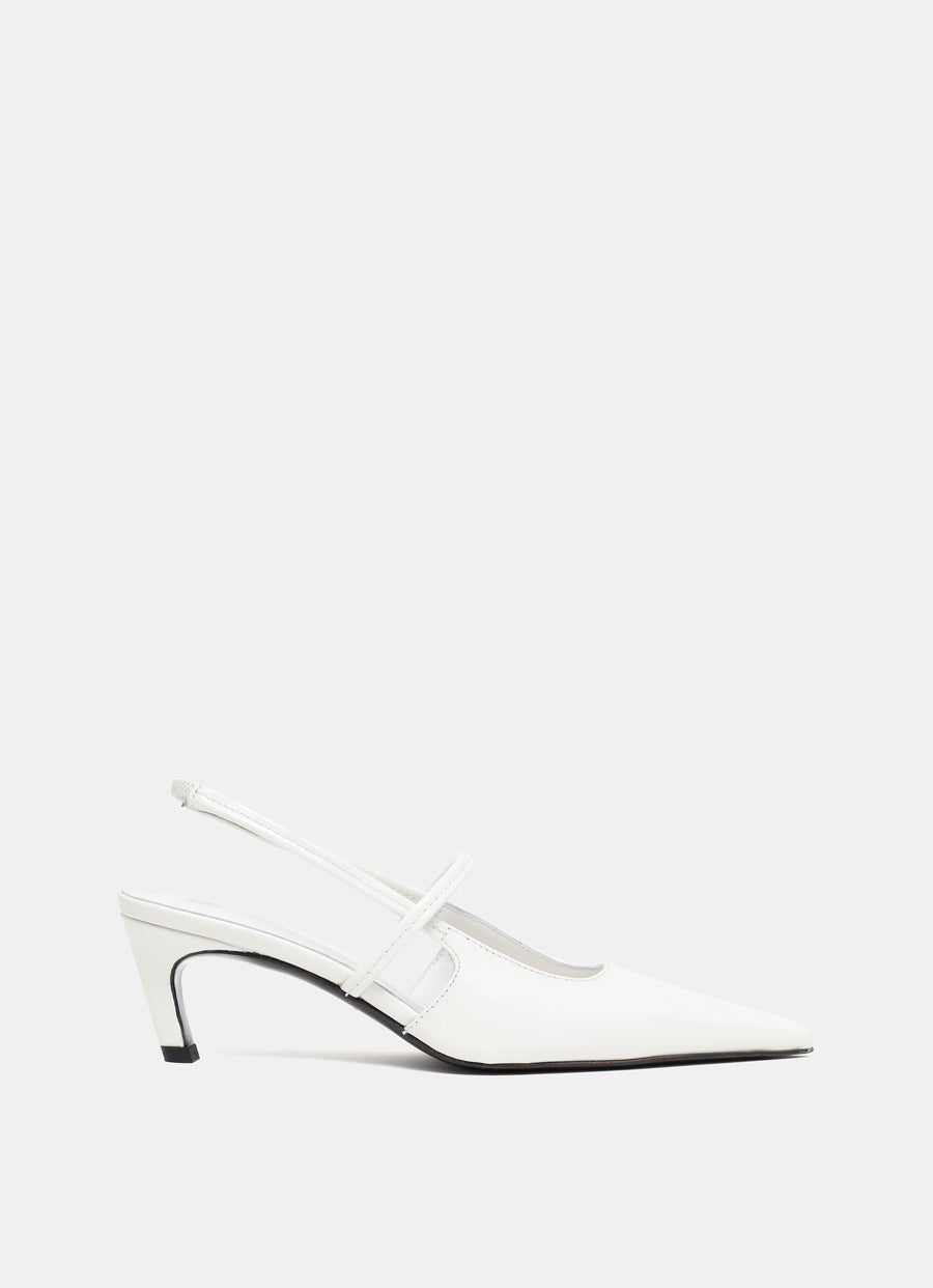 Sharp Patent Slingbacks Pumps