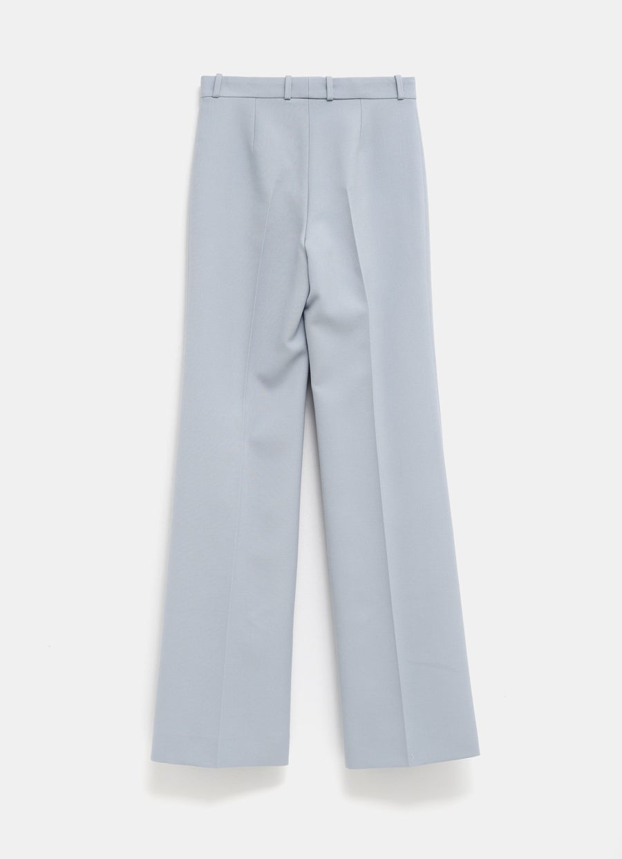 Flared Tailored Pants in Wool Crêpe