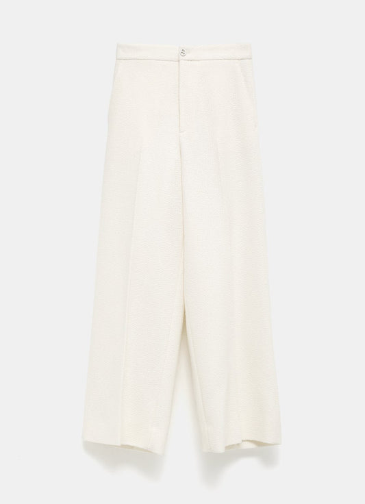 Embroidered Wool Bouclé Pant